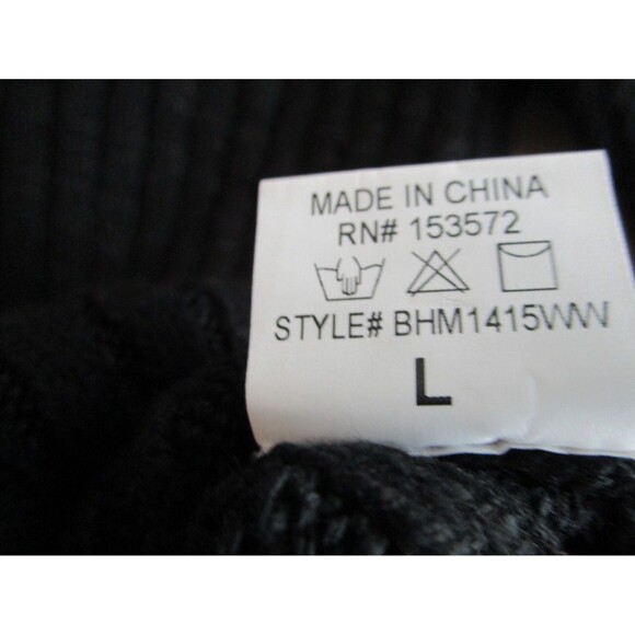 Böhme Black Ribbed Knit Sweater Top L Short Sleeve Textured Stretch NWT - Picture 7 of 12